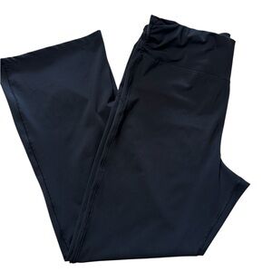 CRANE black smooth flair leg pants with elastic waist size XL